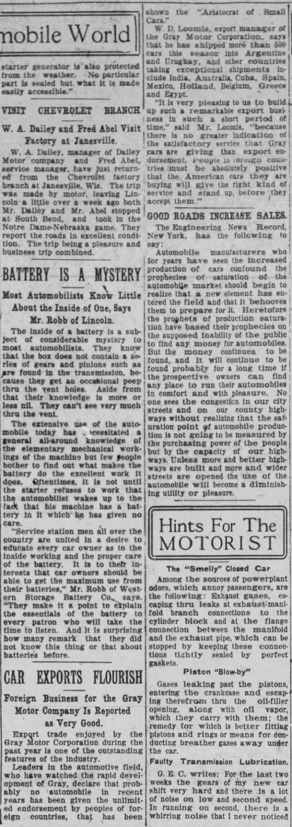 International Sales, November 23, 1924